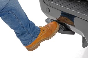 Ford F-350 Super Duty Retractable Bed Step - Rough Country - Manual Pull - '17-'22 Ford F-350 Super Duty Retractable Bed Step - Rough Country - Manual Pull - '17-'22